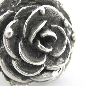 SALE Victorian Rose Necklace Silver Goth Steampunk Black Rose Gift for Her Rose Staple Classic Pendant Floral Rickson Jewellery 38 image 2