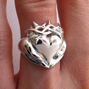 Callie Thorny Claddagh Ring - Celebrity Callie Thorne, Claddagh Ring, Sterling Cladagh Heart ring, Irish Jewelry, Gifts for Her, promise 126