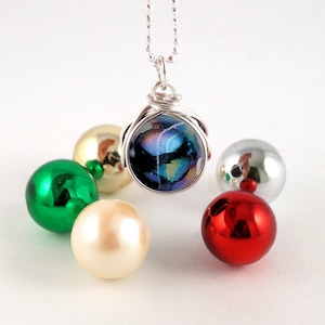 The POP in Interchangeable Nebula Necklace Marble Set Ready to Ship Player Whopper swirl Galaxy gift for Marble collector Geekery Rickson image 1