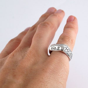 Saint Joan of Arc Replica Medieval Devotional Silver Ring for First Communion Catholic Confirmation Gift Rickson 207 207b image 3