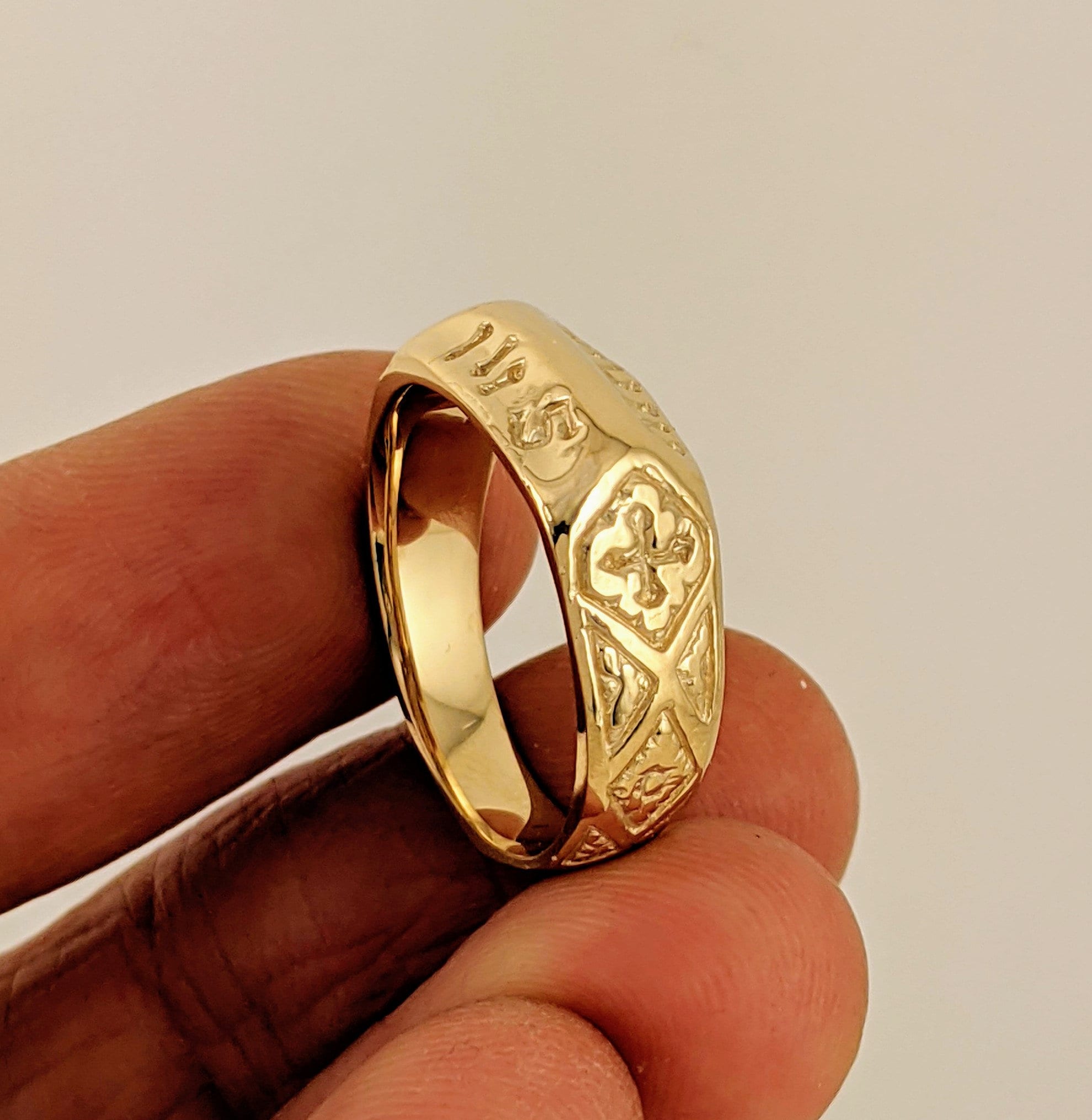 Saint Joan of Arc Replica Medieval Devotional Gold Ring for First