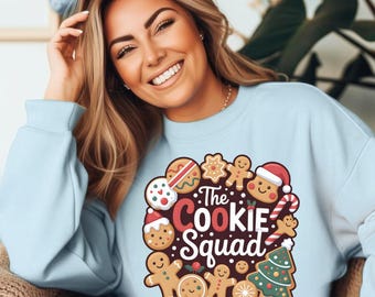 Cookie Squad PNG, Christmas Baking Crew Sublimation Design, Cute Gingerbread Clipart, Funny Holiday Shirt File, Family Christmas PNG