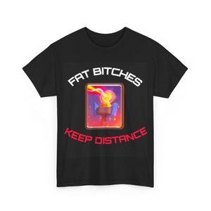 Fat Bitches Keep Distance Camiseta, Camisetas unisex, Regalo de meme divertido para amigos, Camiseta cringy, Camiseta retro, Camiseta vintage, Choque real imagen 3