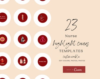 23 Nurse highlight covers, Instagram highlight covers, Nurse week, Nurse Graduation, Lifestyle Highlight Covers, Nurse Appreciation, Bundle