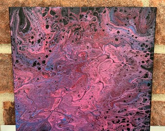 Acrylic Pour Painting - Fluid Art on Canvas - Original Abstract One of a Kind Home Decor