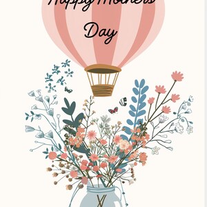 Awesome Mom Greeting Card - Floral 'For The Love, The Care and Endless hugs' Message, Perfect for Mother's Day & All Occasions