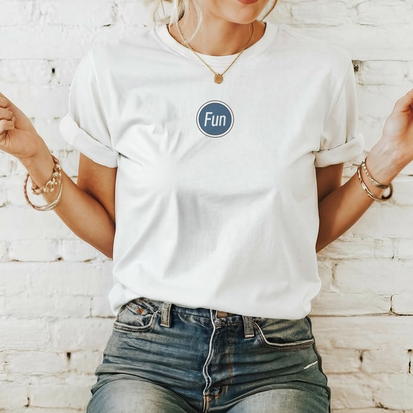 Fun White Circle, Unisex Slogan Tee, Heavy Cotton Graphic Tee, Woman’s Slogan T-shirt,  Mens Slogan Shirt Gift T Shirt, Minimal Design