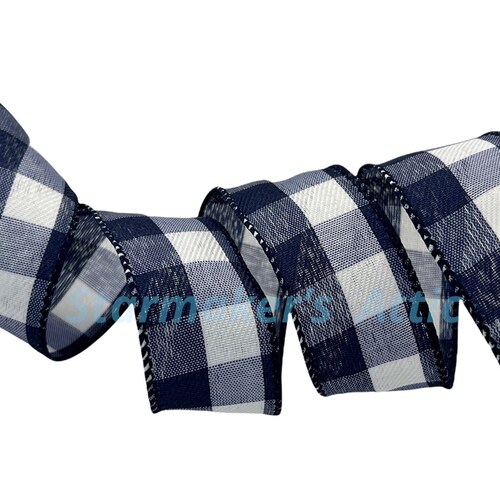 Wired Navy Blue Ribbon 1.5 Wide BY THE YARD Etsy