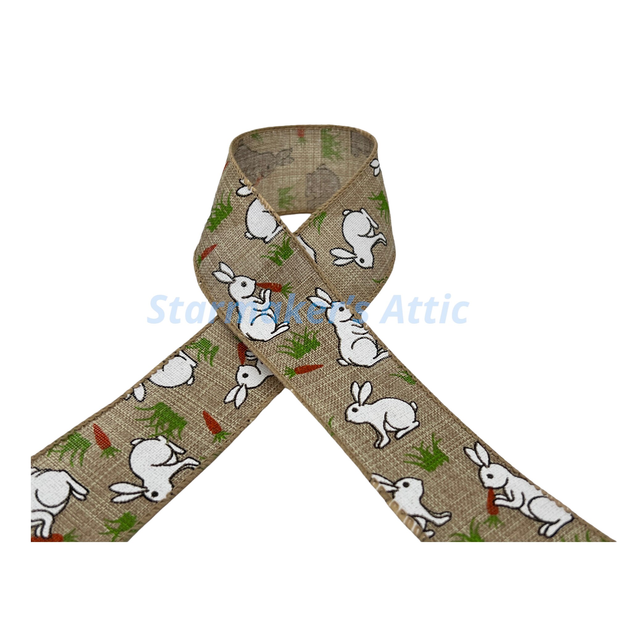 Beautiful 1.5 Inch Bunny Rabbit Ribbon With a Wired Edge - 5 Yards ...