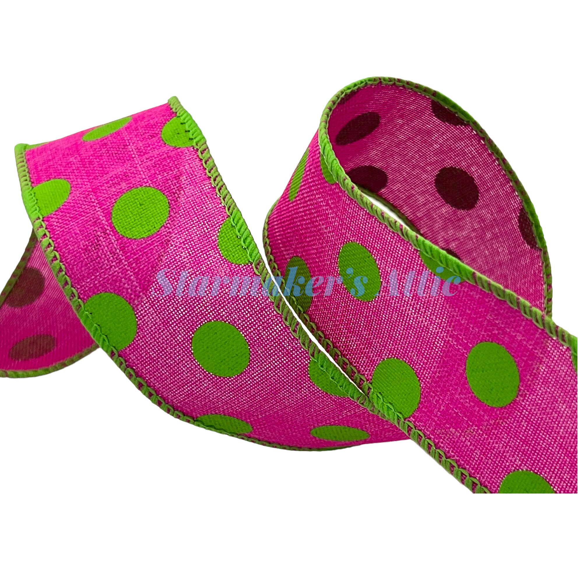 Farrisilk Velvet Luster Ribbon: Hot Pink - Craft Wired Edge Ribbon –  Michelle's aDOORable Creations