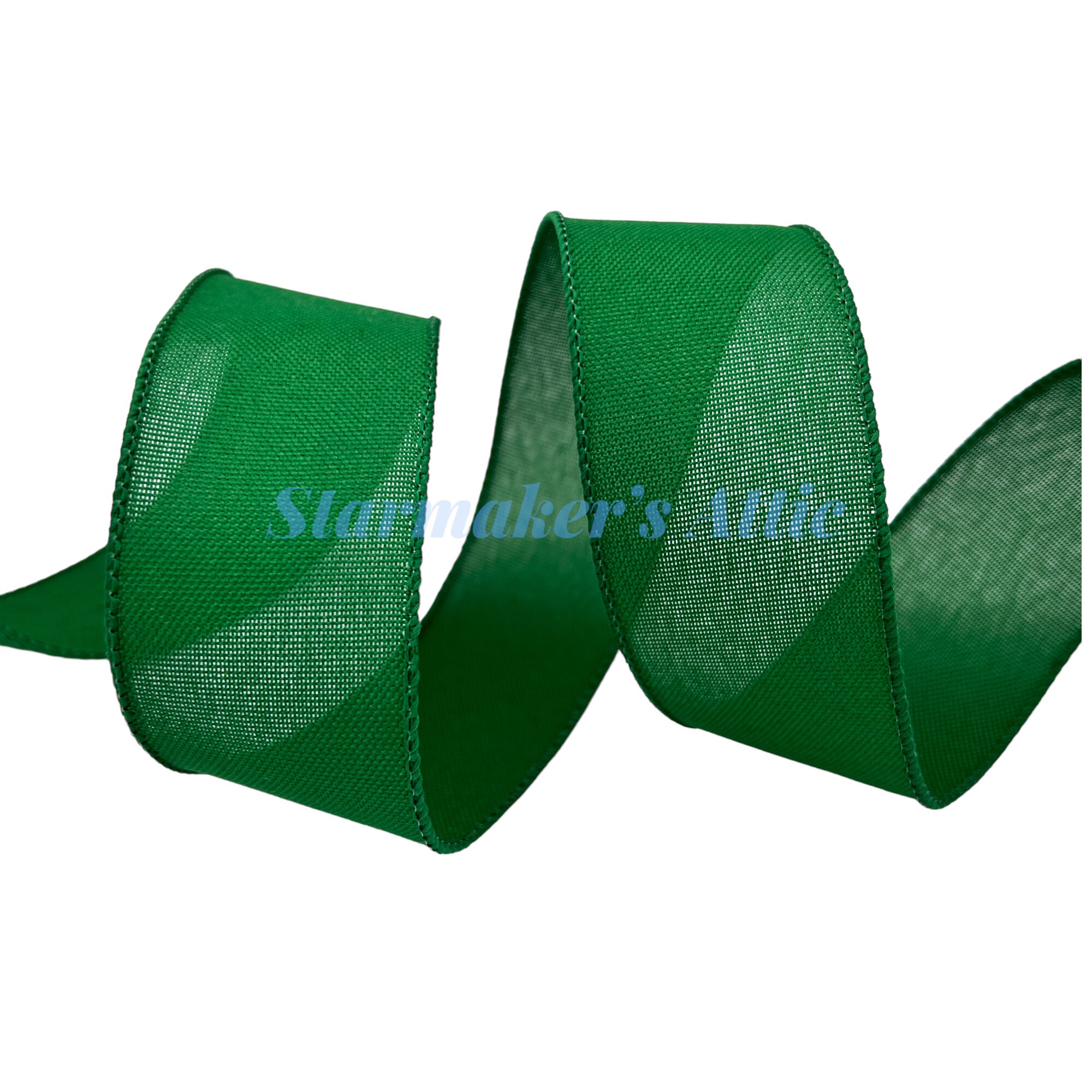 1.5 x 10yd Fine Glitter on Royal Ribbon Sage Green