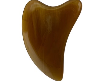 Strumento per massaggio raschiante Gua Sha Corno di bufalo naturale Strumenti per massaggio terapeutico con bordo Gua Sha Anti invecchiamento Anti rughe