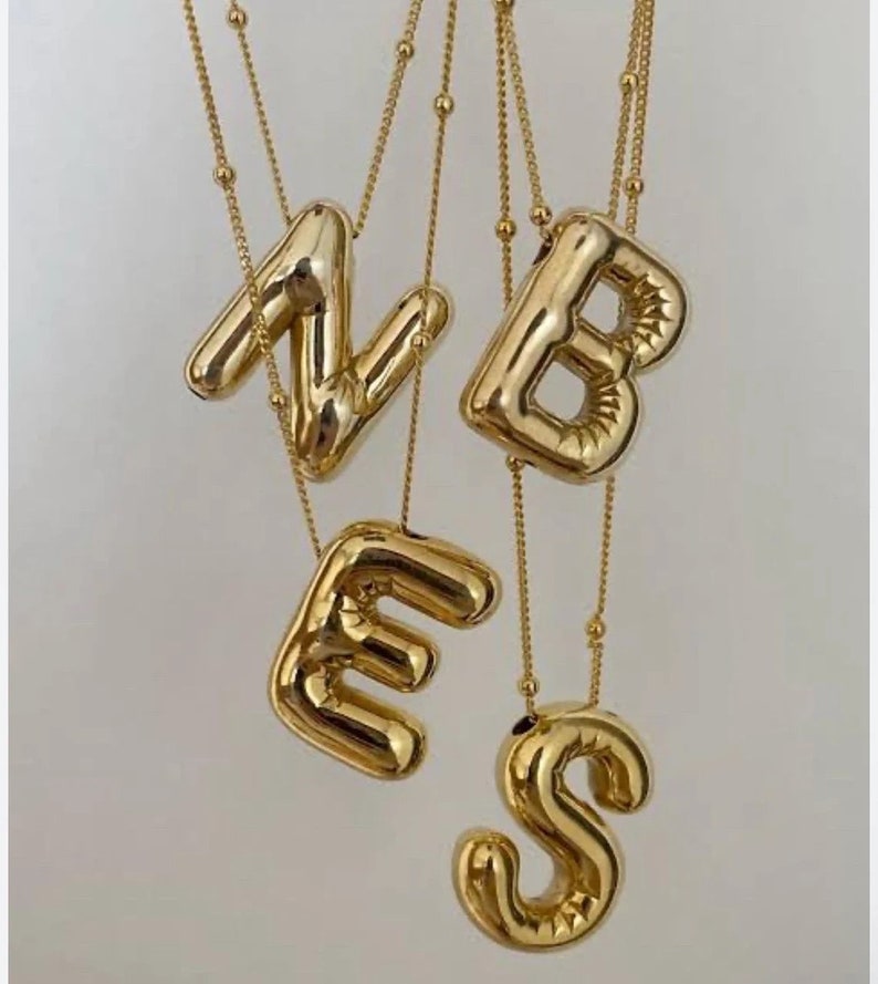 Letter necklaces for women bubble letter necklace personalized