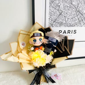 Anime Bouquet, Japanese Anime Bouquet, One Piece Bouquet, Genshin Impact, Naruto, Demon Slayer, Graduation Bouquet, Birthday Bouquet
