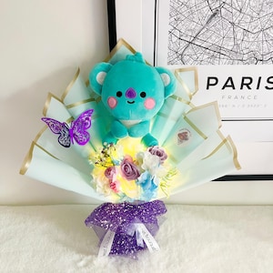 BT21 ブーケ、BTS ARMY ブーケ、BTS ギフト、BTS ブーケ、誕生日ギフト、BTS Kpop、記念日、カスタム Kpop ブーケ、卒業ブーケ、BT21