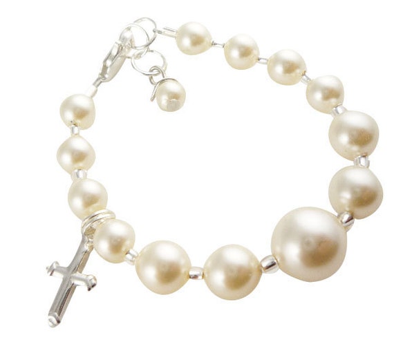 pearl christening bracelet