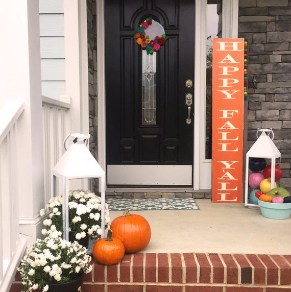 Large Outdoor Happy Fall Y'all Sign Welcome Sign