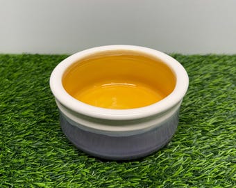 Handgemachte Rad geworfen Keramik Candy Dish - Snackschale mit gelber Glasur