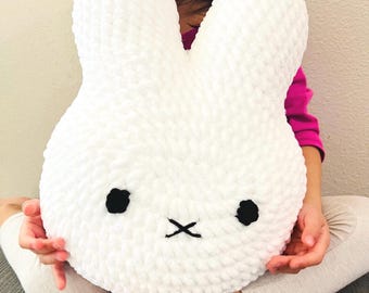 Handmade Crochet Miffy Pillow - Made to Order Adorable Decor