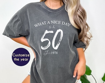 Camicia per il 50esimo compleanno, invecchiata alla perfezione, regalo per il 50esimo compleanno, camicia del 1974, maglietta di compleanno personalizzata, compleanno della leggenda, camicia di compleanno con data personalizzata