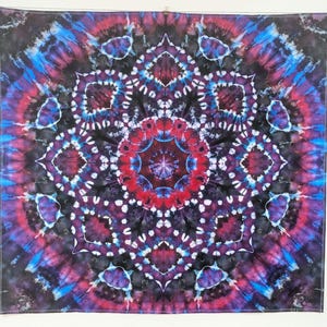 Mandala Tie Dye Wandteppich - 100% Baumwolle - Ice Dye - 120 x 100 cm T306