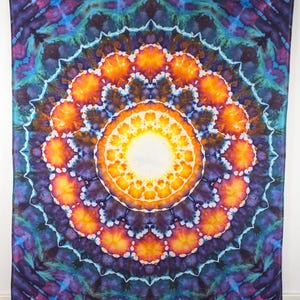 Regenbogen Mandala Ice Dye / Tie Dye Wandteppich - Leichte 100% Baumwolle 50 &quot;x 40&quot; T254
