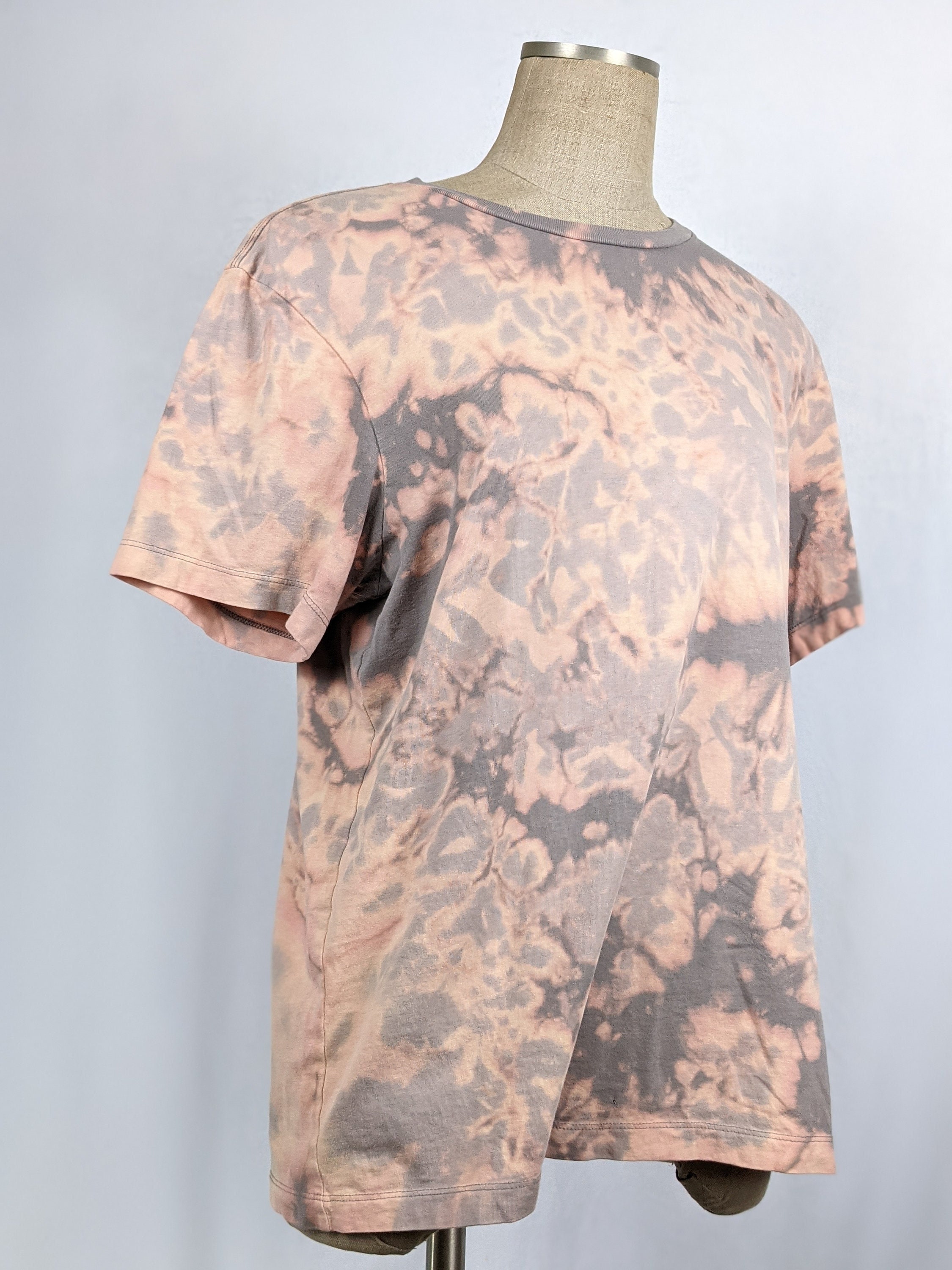 Women's Large (J.Crew) Repurposed Bleach Dyed Tee -One of a Kind