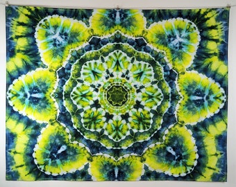 Mandala Tie Dye Tapestry - 100% Cotton - Ice Dye - 52"x41" T221