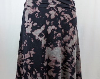Women&#39;s Repurposed Small Old Navy Skirt - 22&quot; - Bleach Dyed Tie Dye -One of a Kind