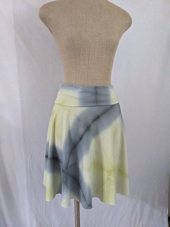 Short Bias Cut Half Circle Skirt Tie Dye Stretch Knit Etsy