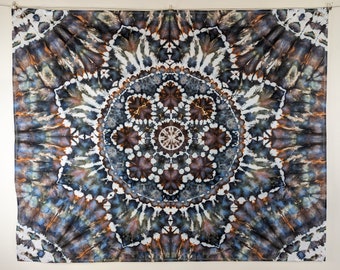 Mandala Tie Dye Tapestry - 100% Cotton - Ice Dye - 50"x40" T216