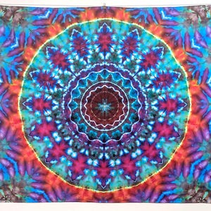 Mandala Tie Dye Wandteppich - 100% Baumwolle - Ice Dye - 43 &quot;x 50&quot; T299