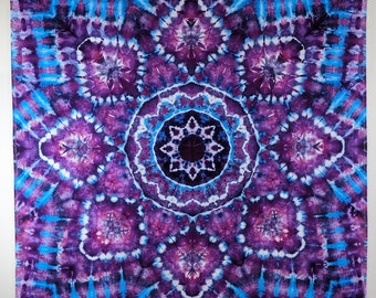 Mandala Tie Dye Tapestry - 100% Cotton - Ice Dye - 47"x41" T215