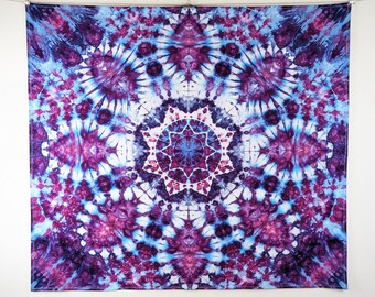 Mandala Tie Dye Tapestry - 100% Cotton - Ice Dye - 45"x40" T218