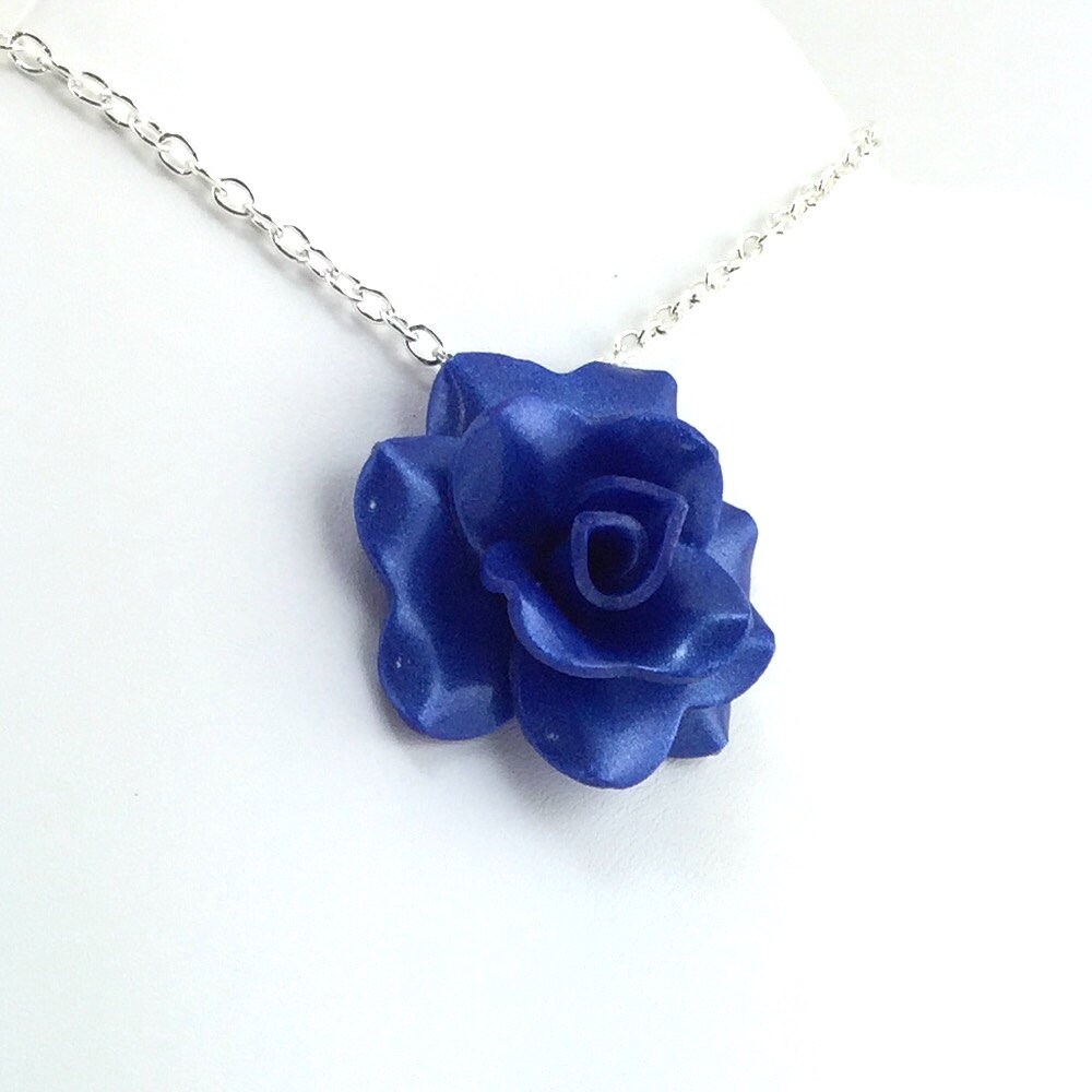 Blue on sale rose pendant