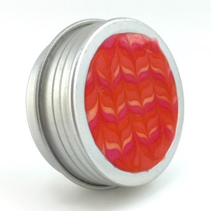 Small Pink and Orange Treasure Box - Pink and Orange Zig-Zag  - Jewelry Box - Trinket Box - Pill Box - Handmade - #198 - Ready to Ship