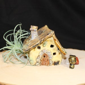 Small Ceramic House,  Tea Light House, Fairy House