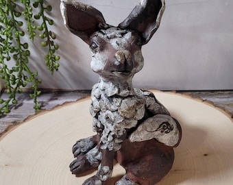 Kitsune Fox Ceramic Statue