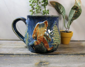 Bigfoot Mug - handmade ceramic, sasquatch, cryptid