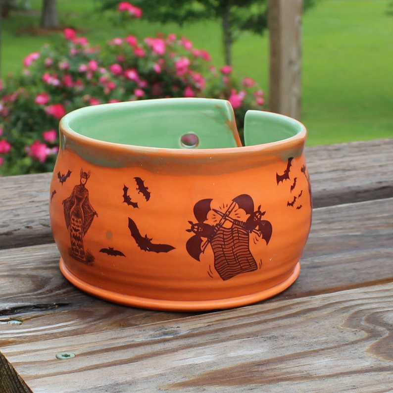 Bat Gothic Ceramic Yarn Bowl