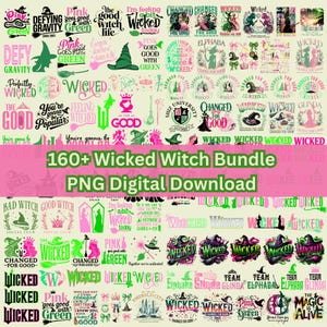 160+ Wicked Witch Bundle PNG: Halloween Witch (Digital Download)