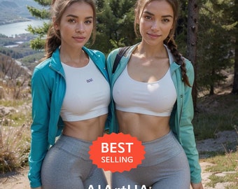Photo Ai Girl. Art of beautiful fitness models. Hot fit AI girls.