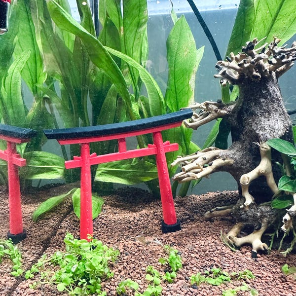 Torii-Gate-Aquariumdekoration im japanischen Stil, Aquariumzubehör im orientalischen Zen-Stil