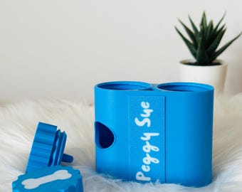Porta sacchetti personalizzati per snack e escrementi per cani, dispenser biodegradabile 2 in 1