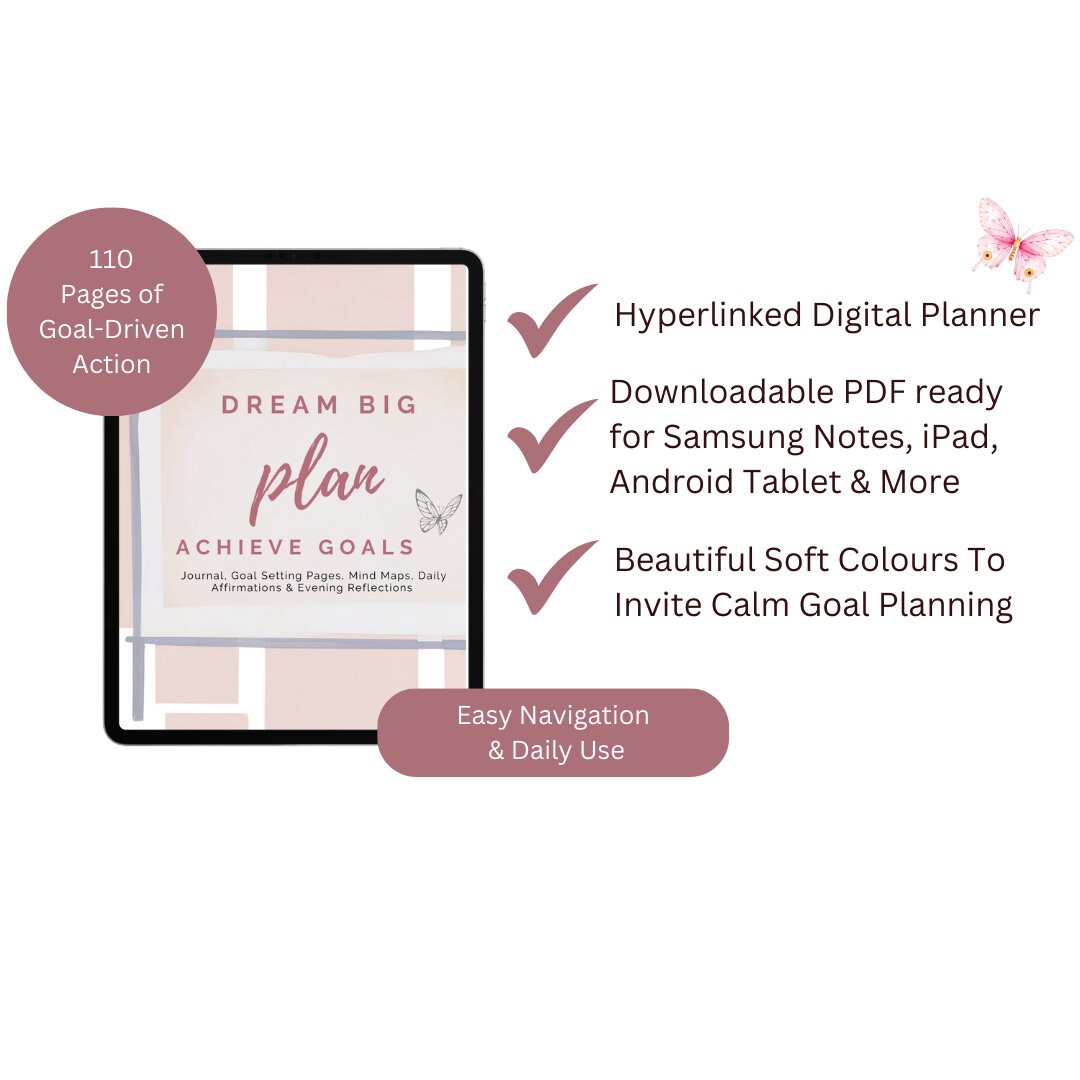 Dream Big, Plan &amp; Achieve Goals: Your Daily Journal Goal Setting ...