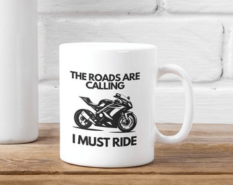 Motorcycle Coffee Cup for Motorcyclist Coffee Mug with Motorcycle Design Tea Mug for Biker Gift for Motorcyclist giftfor him gift-for men