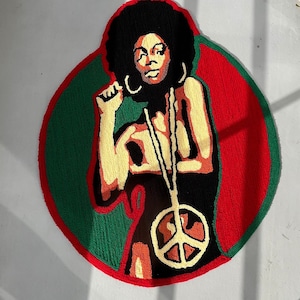 black power tufted rug / 100% handmade / tufting / custom rug / tufted rug / personalized gift / handmade rug