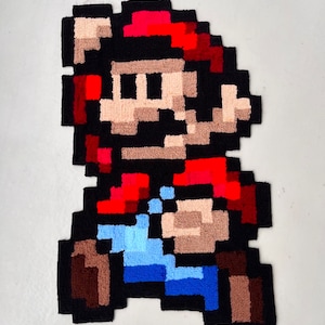gepolsterter Teppich / 100 % handgefertigt / Mario / Nintendo / Tufting / personalisierter Teppich / getufteter Teppich / personalisiertes Geschenk / handgemachter Teppich