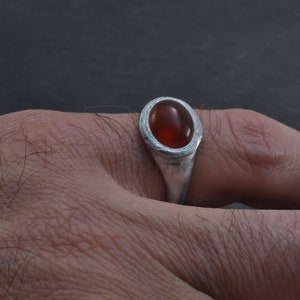 Ring aluminium, carnelian image 5