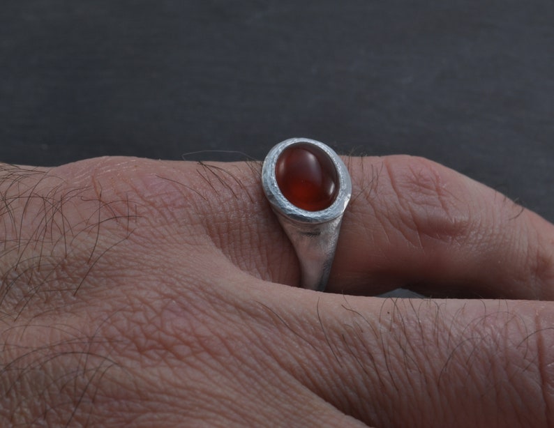 Ring aluminium, carnelian image 5